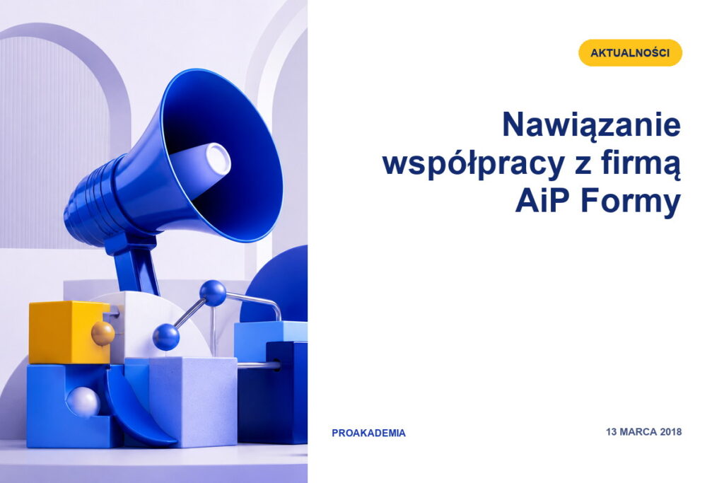 Nawiązanie współpracy z firmą AiP Formy