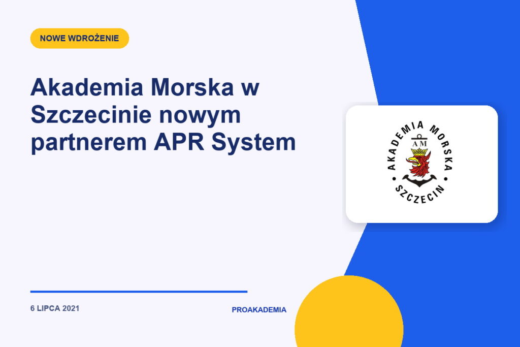 Akademia Morska w Szczecinie nowym partnerem APR System