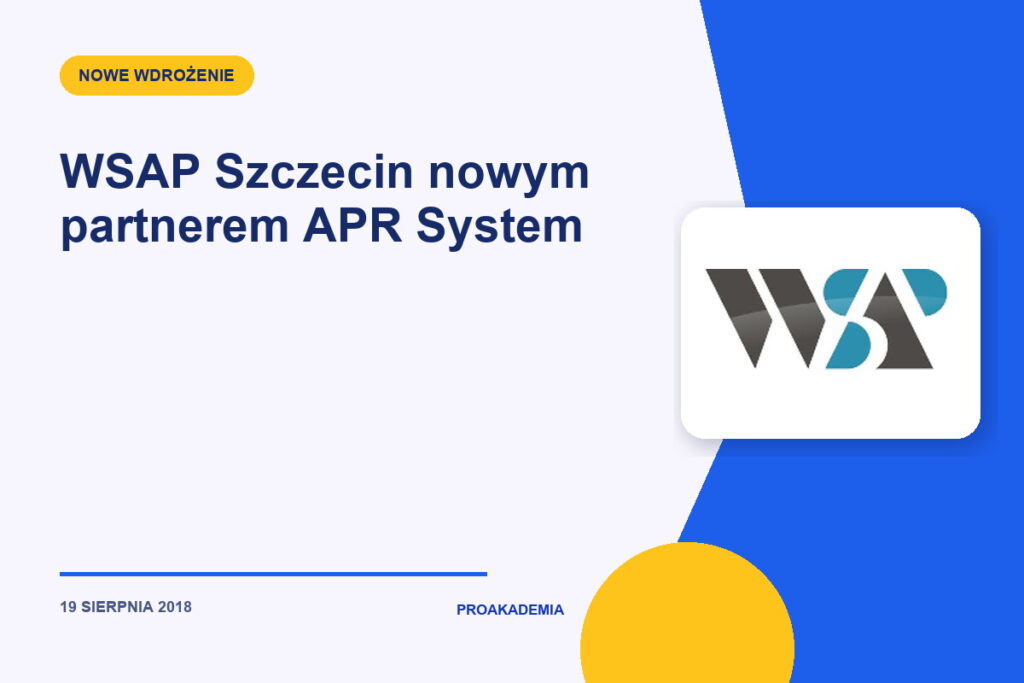WSAP Szczecin nowym partnerem APR System