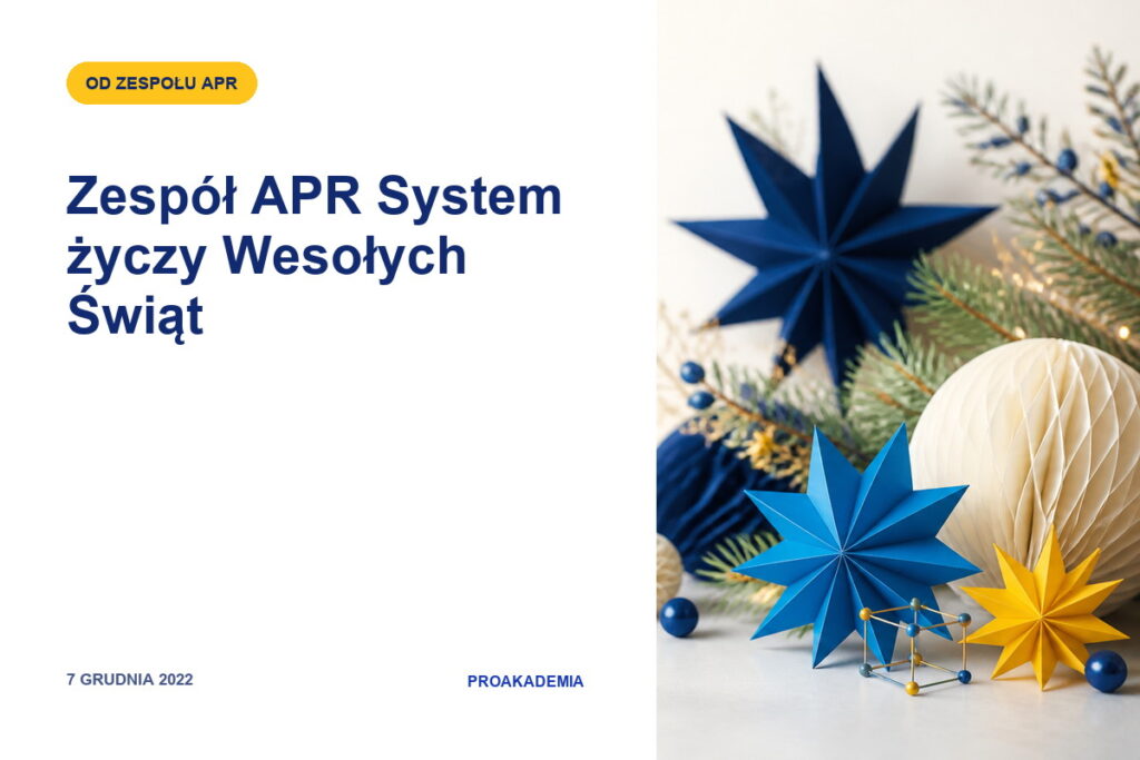 Zespół APR System życzy Wesołych Świąt